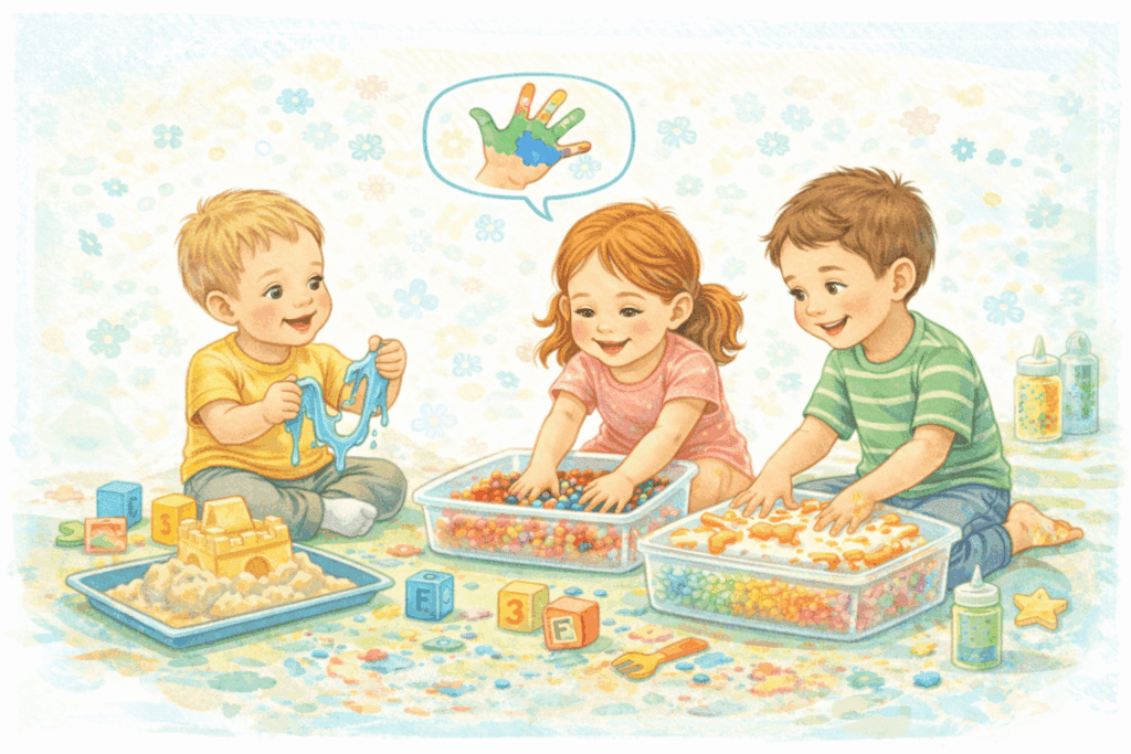 messy sensory play paidia