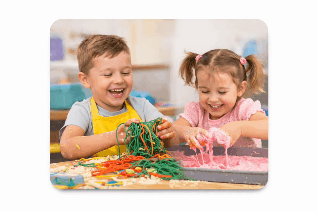 messy sensory play paidia logotherapeia